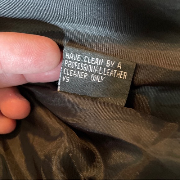 Vintage 80s Black Leather Jacket STUD Zip-Front YKK Silver HW Rock-N-Roll Biker - Picture 11 of 16